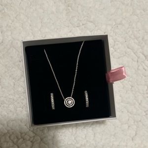 BRAND NEW Pandora necklace and earring set